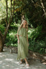 Bubble Top & Midi Skirt Set - Olive