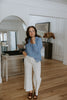 Striped Button Up - Blue