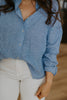 Striped Button Up - Blue