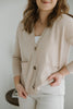Button Up Ribbed Sweater - Oatmeal