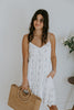 Blue Floral Print Summer Dress