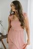 Ruffle Dress With Smocked Bust - Pink