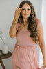 Ruffle Dress With Smocked Bust - Pink