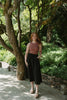 Cotton Midi Skirt - Black
