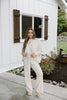 Waffle Textured Sweater & Pant Set - Oat