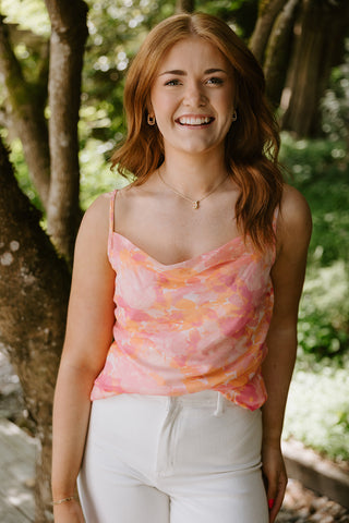 Flowy Linen Tank - White