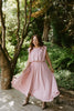 Bubble Top & Midi Skirt Set - Pink