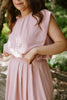 Bubble Top & Midi Skirt Set - Pink