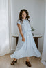 Striped Top & Skirt Set - Blue