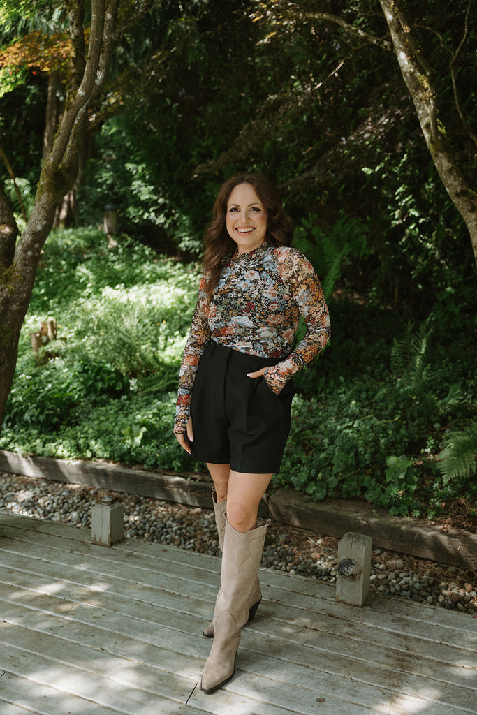 Fall Floral Sheer Shirt