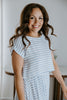 Striped Top & Skirt Set - Blue