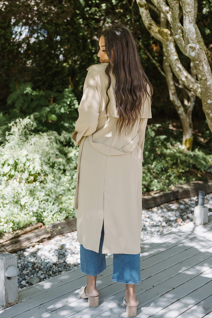 Open Drape Trench - Beige