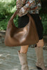 Woven Crescent Bag - Brown