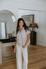 Striped Short Sleeve W/ Pocket - Taupe