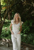 VNeck Knit Sweater - Cream