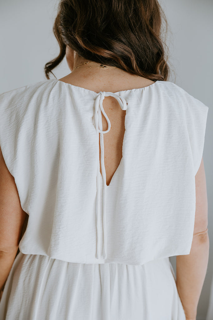 Bubble Top & Midi Skirt Set - Cream