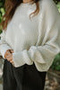 Ribbed Knit Cropped Sweater - Cream