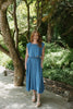 Bubble Top & Midi Skirt Set - Cobalt Blue