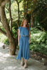 Bubble Top & Midi Skirt Set - Cobalt Blue
