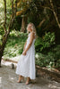 Smocked & Ruffle Midi With Eyelet Details - White