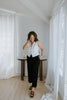 Button Up Vest - Linen - White