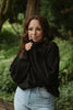 Classic Exposed Seam Sweater - Black