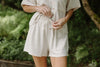 Button Up Linen Set - Oat