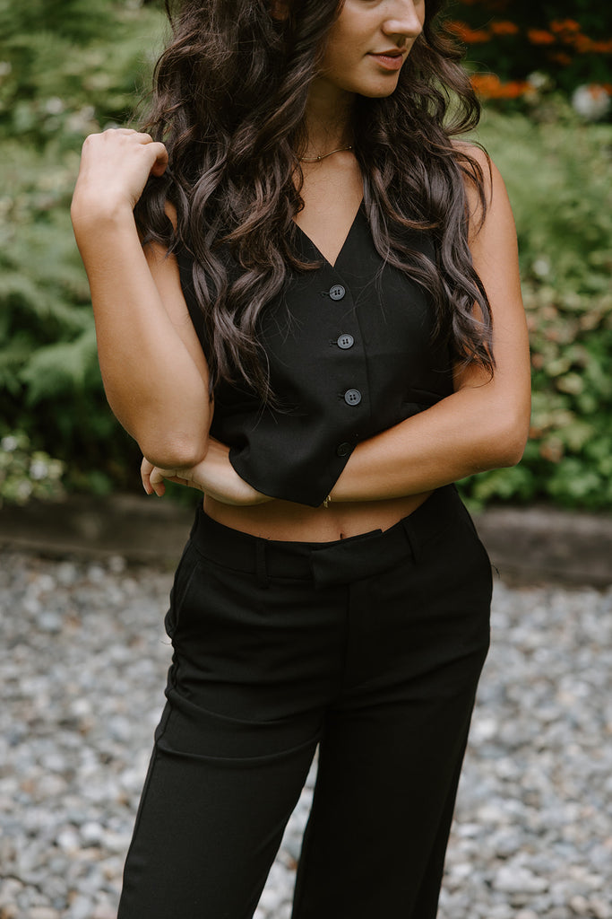 Vest & Dress Pant Set - Black
