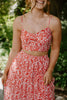 Abstract Print 2 Piece Set - Red/White