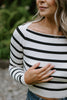 Striped Long Sleeve - Cream/Black