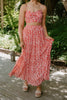 Abstract Print 2 Piece Set - Red/White