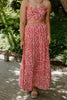 Abstract Print 2 Piece Set - Red/White