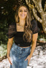 Puff Sleeve Top - Black