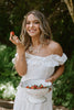 Eyelet Dress - White