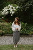 Floral Midi Skirt - Black