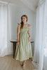 Smocked & Ruffle Midi With Eyelet Details