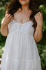Spaghetti Strap Eyelet Midi Dress