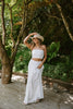 Tube Top with Boho Skirt - White