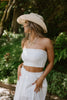 Tube Top with Boho Skirt - White