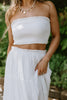 Tube Top with Boho Skirt - White