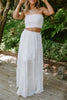 Tube Top with Boho Skirt - White