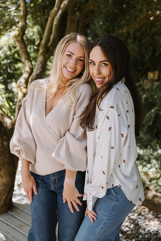 Blouse With Paint Marks - Cream