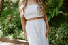 Tube Top with Boho Skirt - White