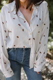 Blouse With Paint Marks - Cream