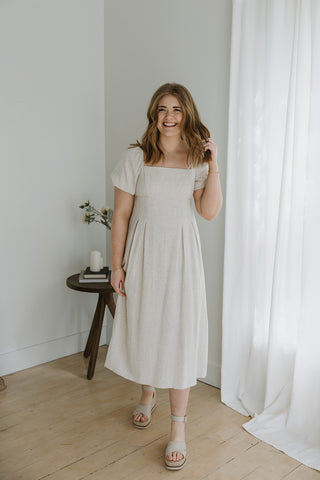 Tie Front Dress - Ivory