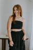 Smocked Top & Skirt Set - Black