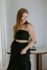Smocked Top & Skirt Set - Black