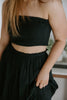 Smocked Top & Skirt Set - Black