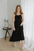 The Easy Breezy Linen Midi - Black