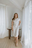 Button Up Utility Dress With Pockets - Oat
